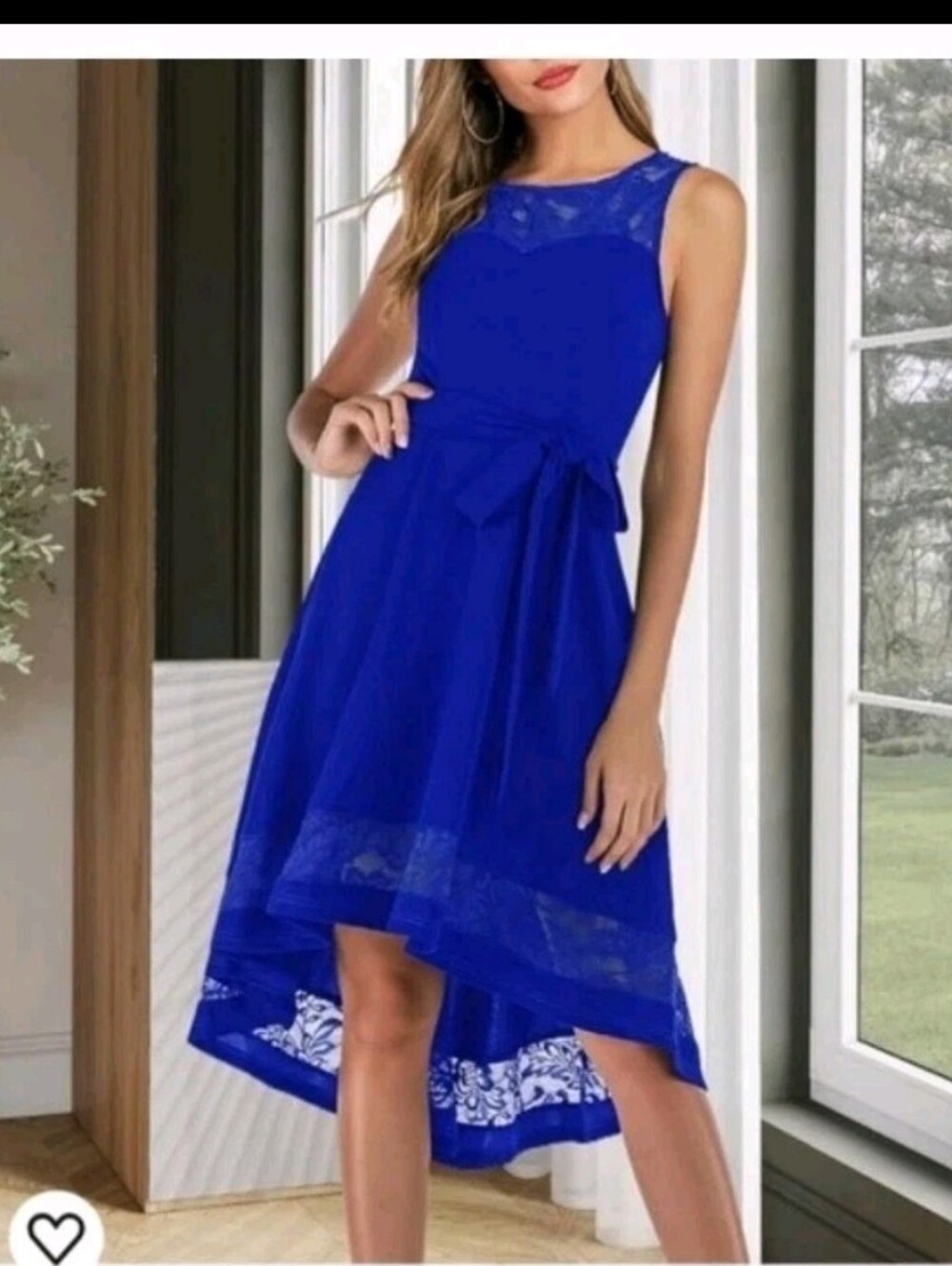 Gardenwed Glam Cocktail Dress High Low Country Club Boho Lace Dress Size 2XL